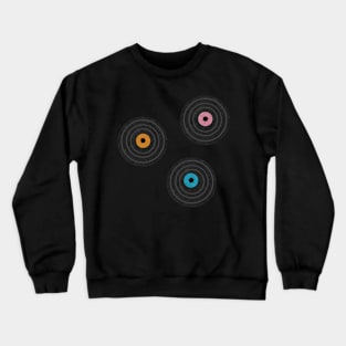 Textured Vinyl Records Trio Crewneck Sweatshirt